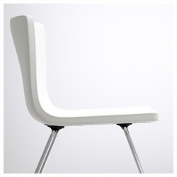 Фото2.Кресло, хромированный, Мьюки Кавато белый BERNHARD IKEA 201.530.68